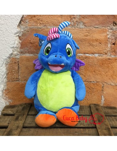 Peluche dragon azul guarda pijamas...