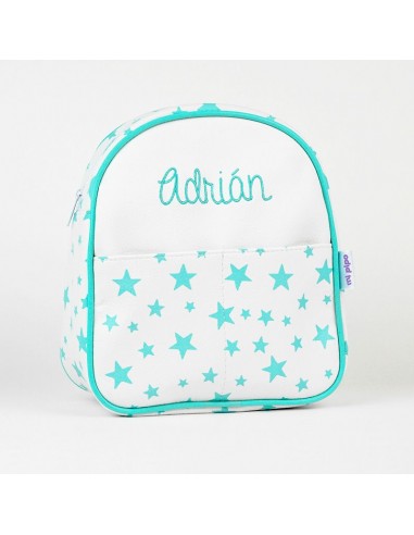 Mochila Estrellas Menta Personalizada