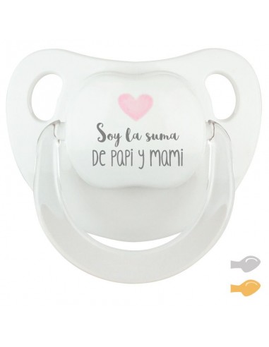 Chupete Baby Deco Blanco-Rosa Soy la...