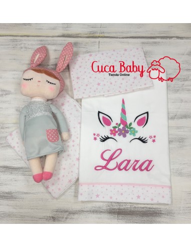 Sabanas cuna personalizadas unicornio